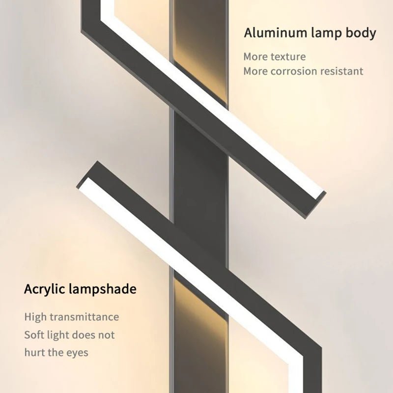 Lisslune | Creative LED wall lamp with stripe design | Modern design and dimmable light in 3 colors