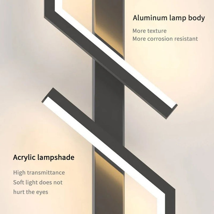 Lisslune | Creative LED wall lamp with stripe design | Modern design and dimmable light in 3 colors