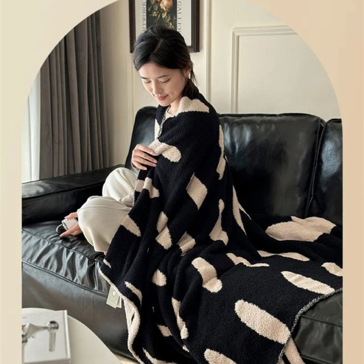 Lisslune | Modern Polka Dot Fleece Blanket