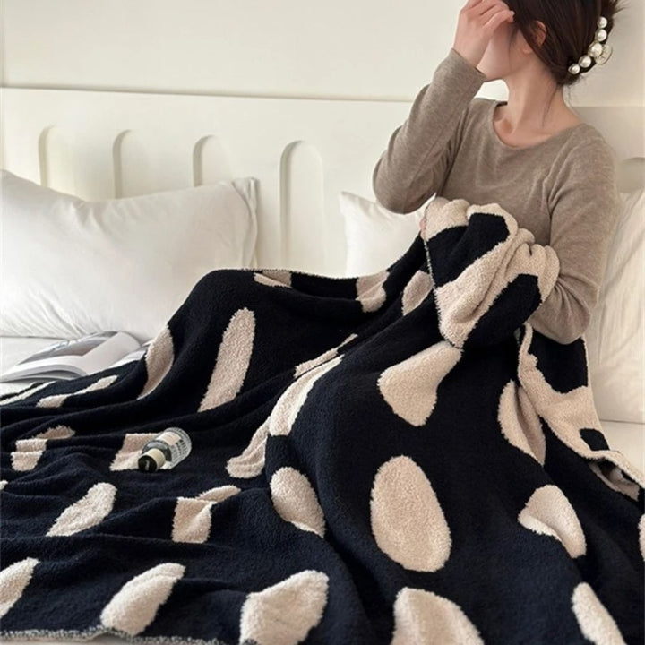 Lisslune | Modern Polka Dot Fleece Blanket