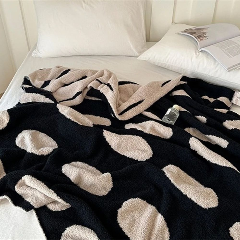 Lisslune | Modern Polka Dot Fleece Blanket