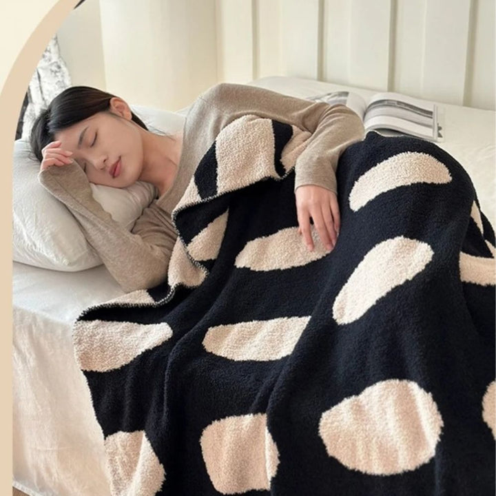 Lisslune | Modern Polka Dot Fleece Blanket