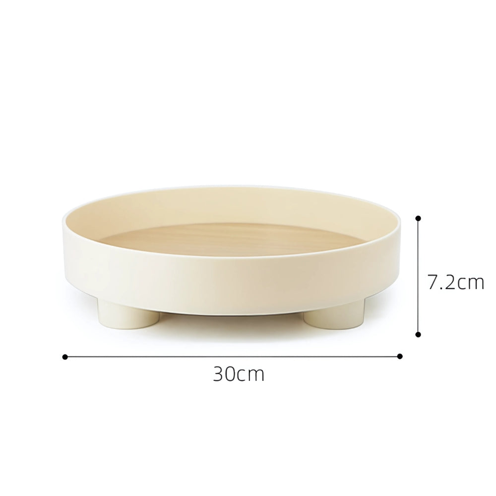 Lisslune | Modern Round Wooden Barbara Tray