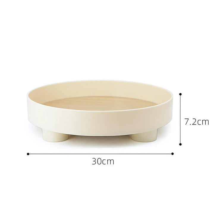 Lisslune | Modern Round Wooden Barbara Tray