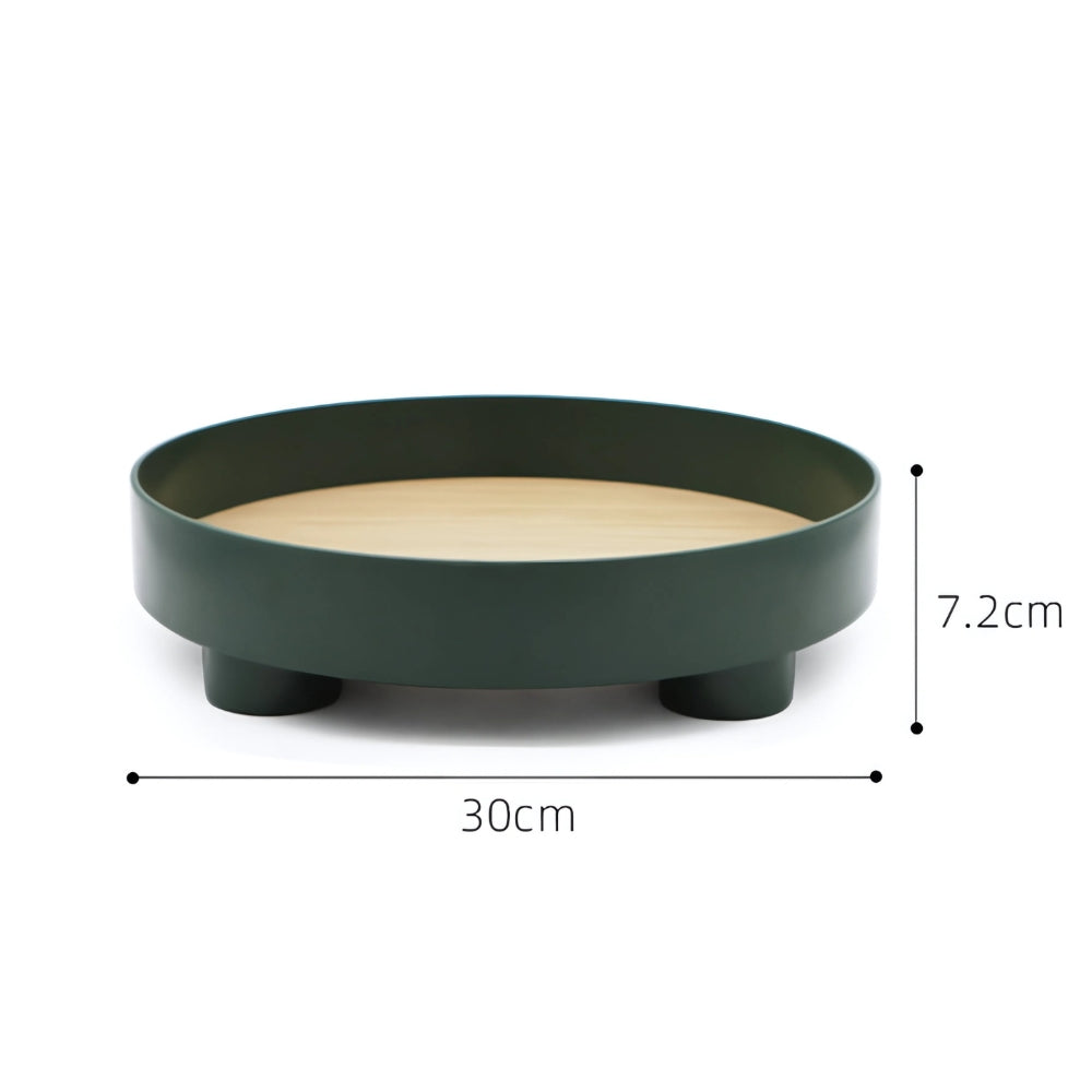 Lisslune | Modern Round Wooden Barbara Tray