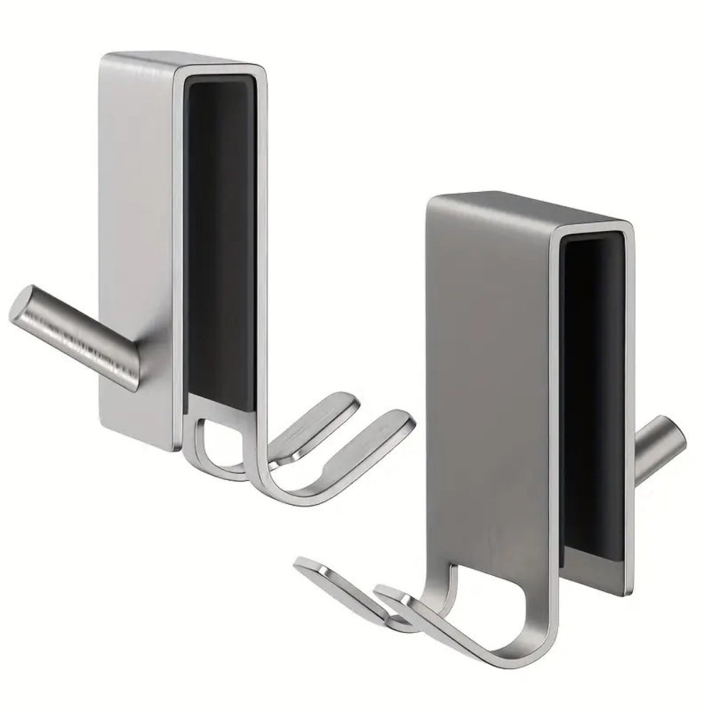 Lisslune | On Glass Stainless Shower Door Hooks