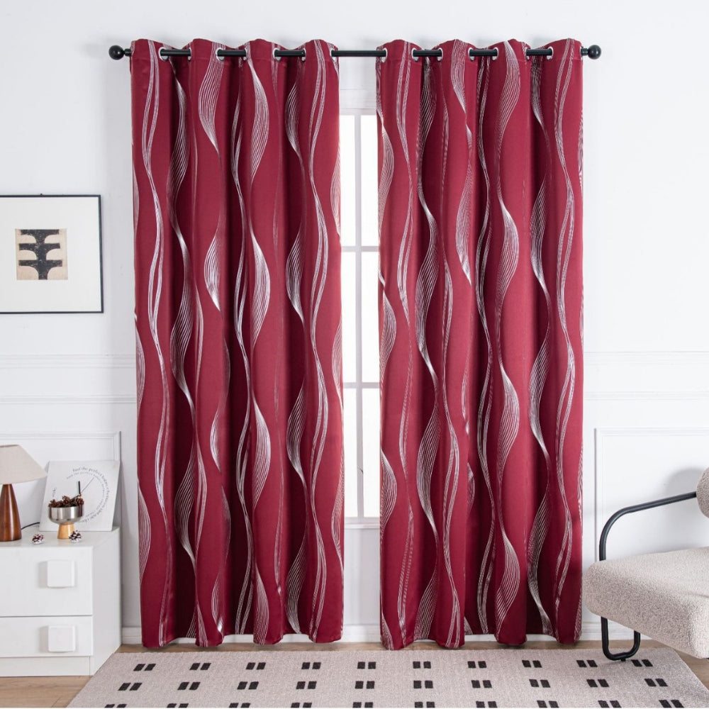 Lisslune | Modern Wave Pattern Blackout Curtain