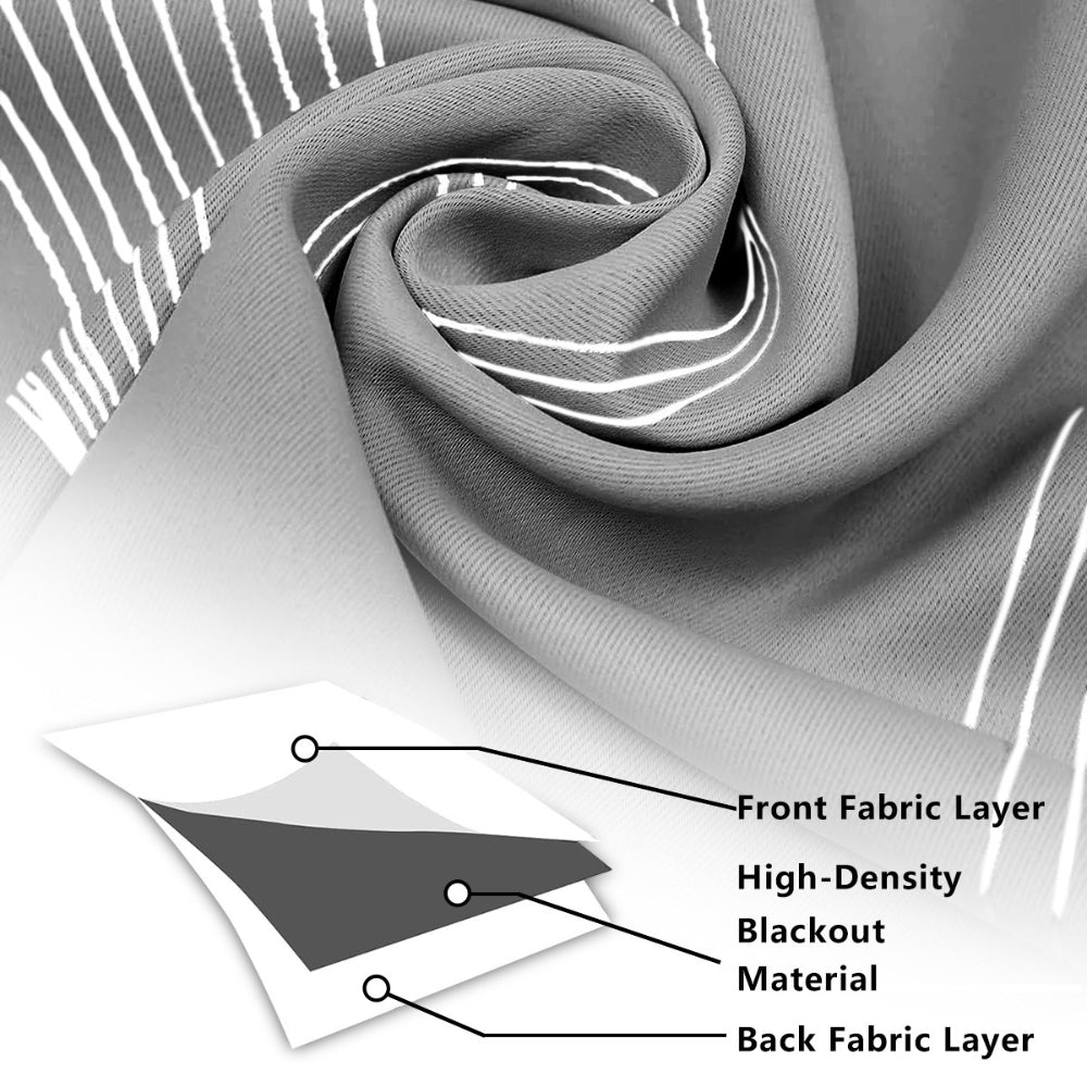 Lisslune | Modern Wave Pattern Blackout Curtain