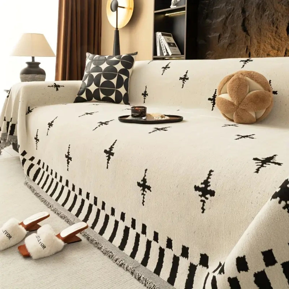 Lisslune | Modern Cross Pattern Sofa Cover