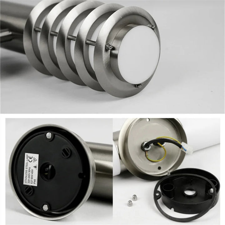 Lisslune | LUXE | Modern Stainless Steel Wall Lights for Outdoors | Outdoor Lighting