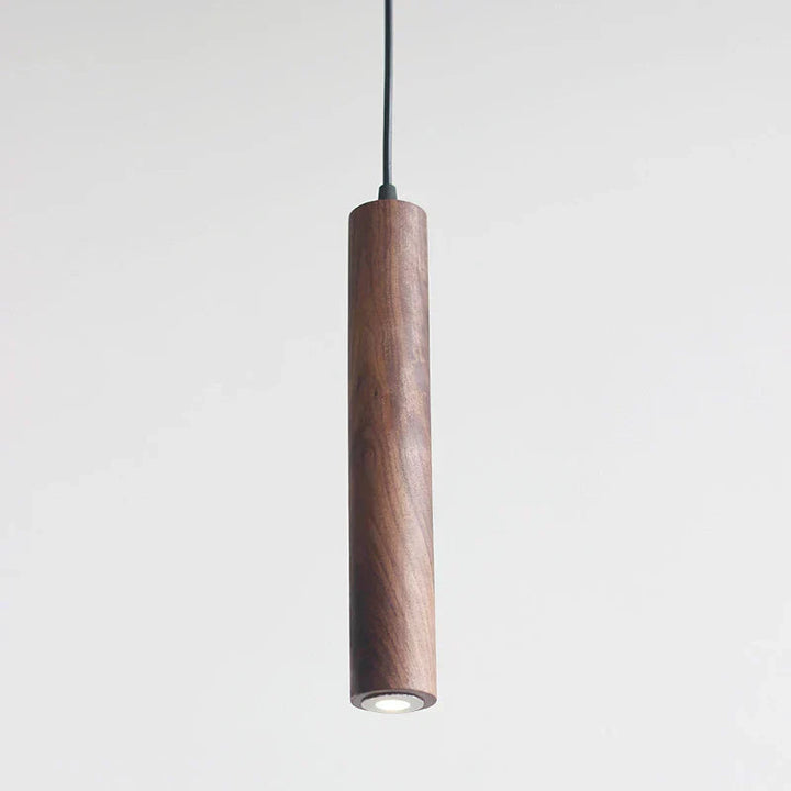 Lisslune | WalnutGlow – Modern hanging cylindrical pendant lights made of wood