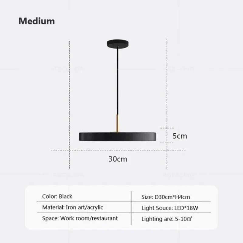 Lisslune | Slim Disc Pendant Light
