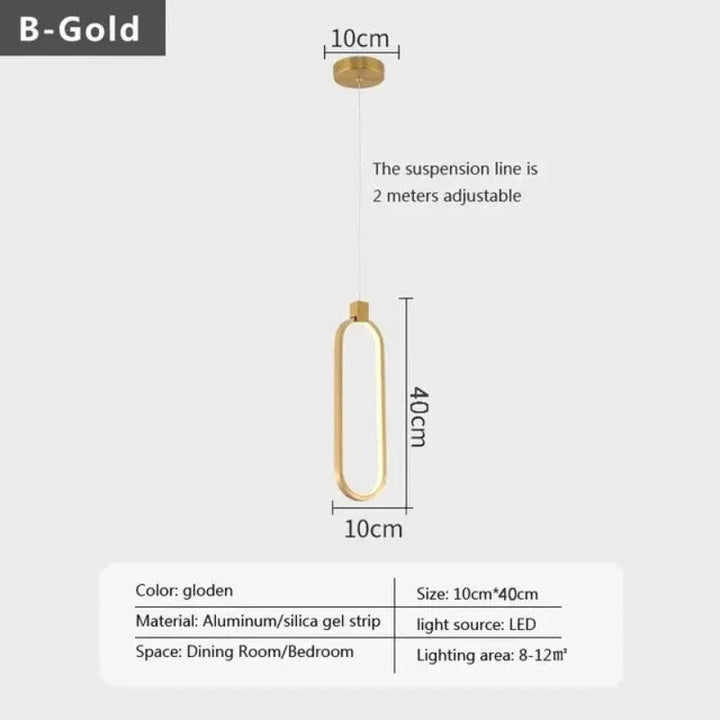 Lisslune | Elegant Double Ring Pendant Light | DuoGlow