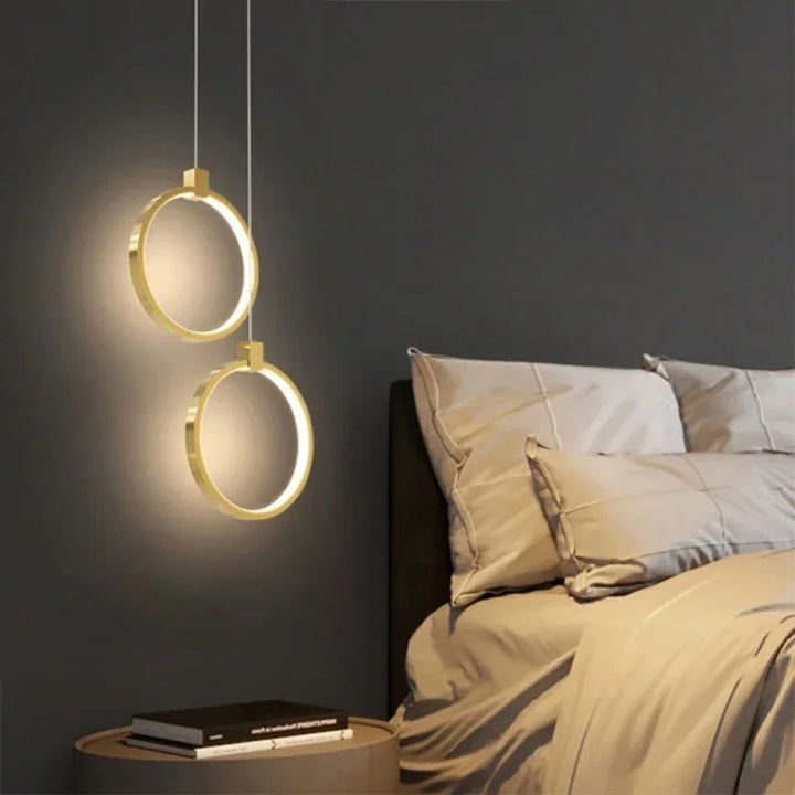 Lisslune | Elegant Double Ring Pendant Light | DuoGlow