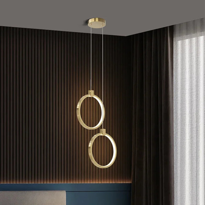 Lisslune | Elegant Double Ring Pendant Light | DuoGlow