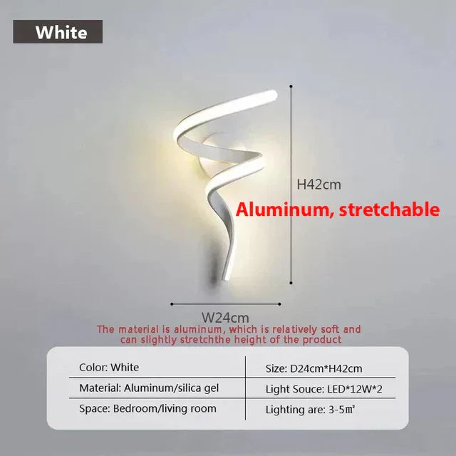 Lisslune | SpiralGlow - Spiral LED Wall Lights