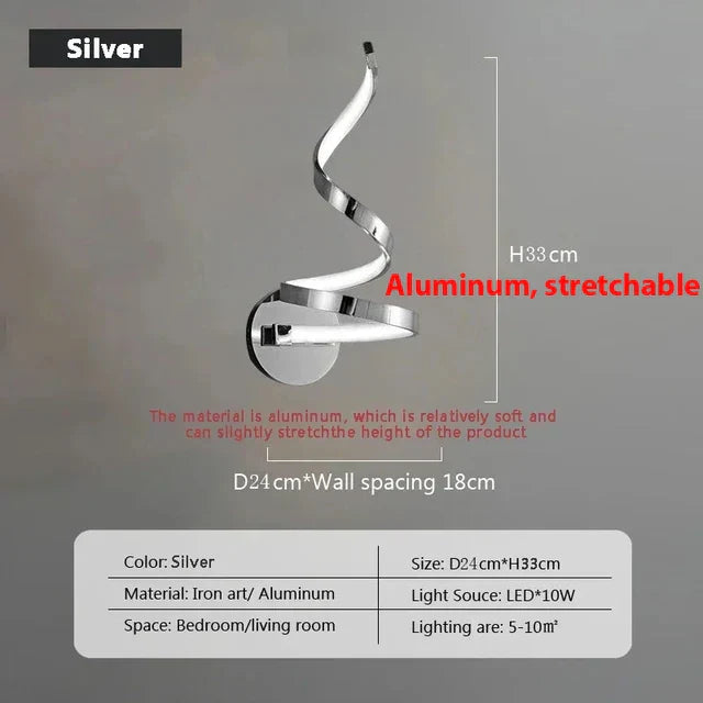 Lisslune | SpiralGlow - Spiral LED Wall Lights