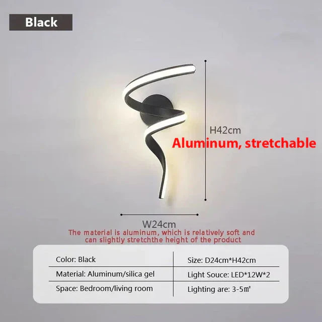 Lisslune | SpiralGlow - Spiral LED Wall Lights
