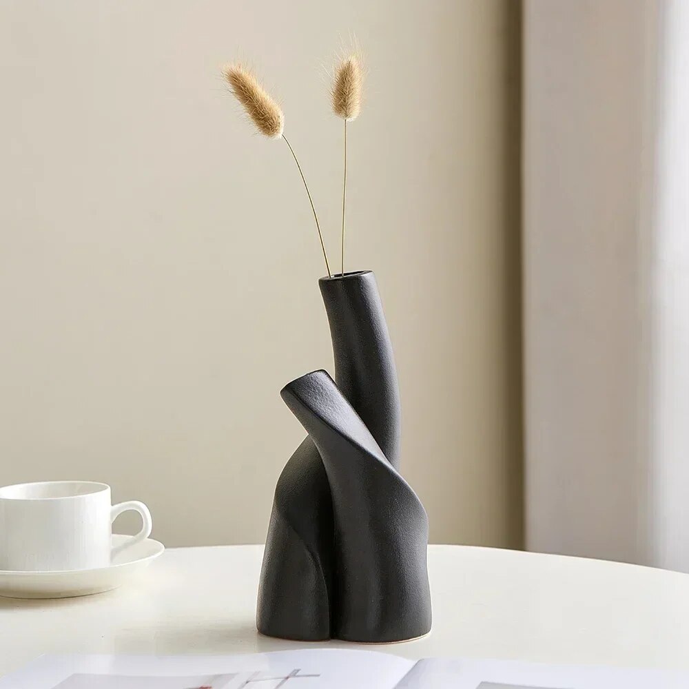 Lisslune | Modern Abstract - Woven Ceramic Vase