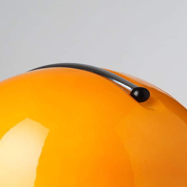 Lisslune | Mid-Century Modern Desk Lamp – Retro Orange Dome Design with USB Power