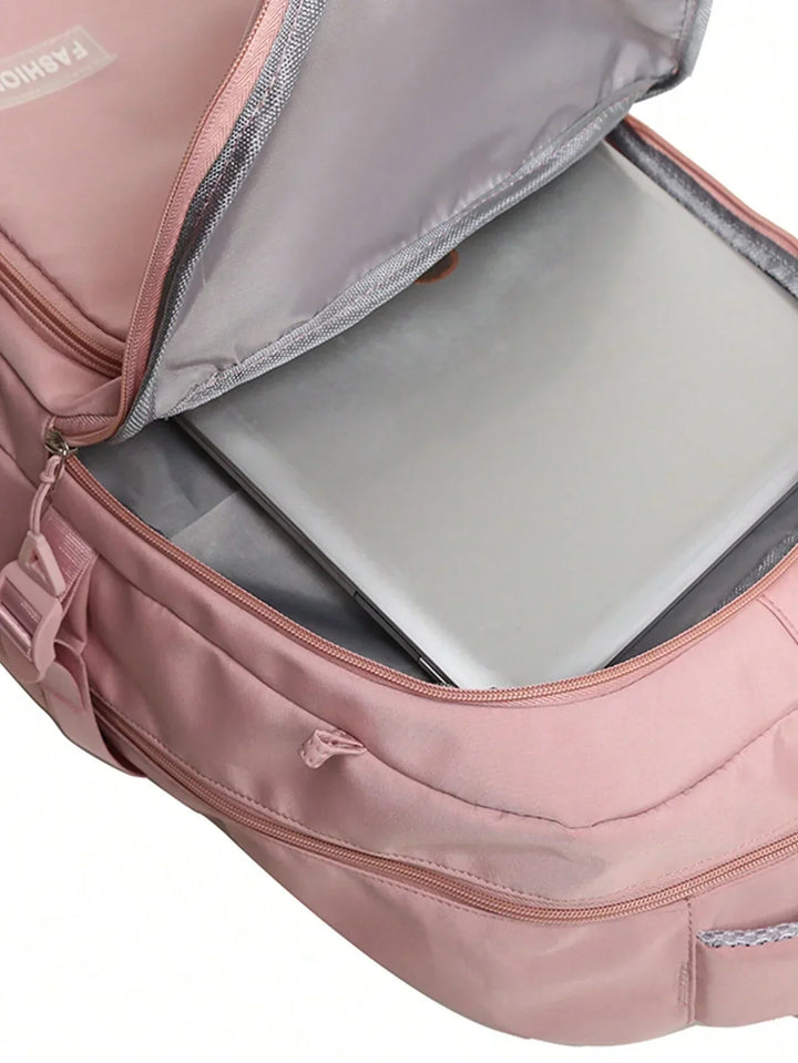 Lisslune | Waterproof Pink Girls Backpack with Laptop Compartment – Stylish & Practical School Bag