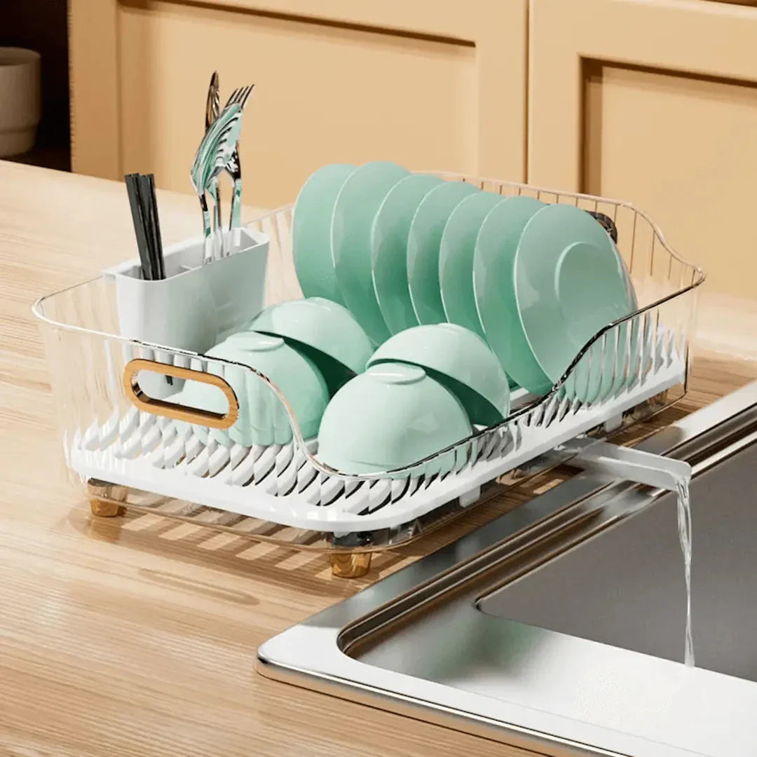 Lisslune | Draining rack for dishes with drainage and modern design