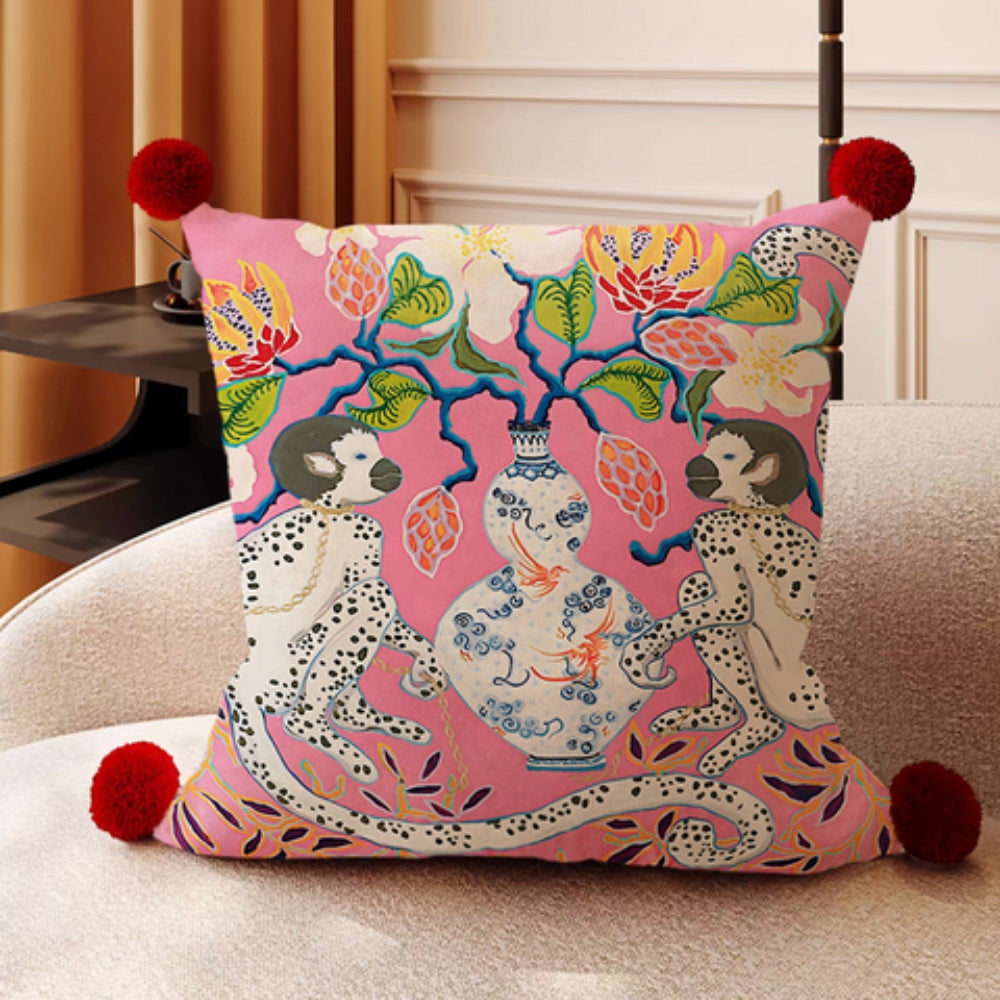 Lisslune | Monkey Garden Cushion Cover Collection