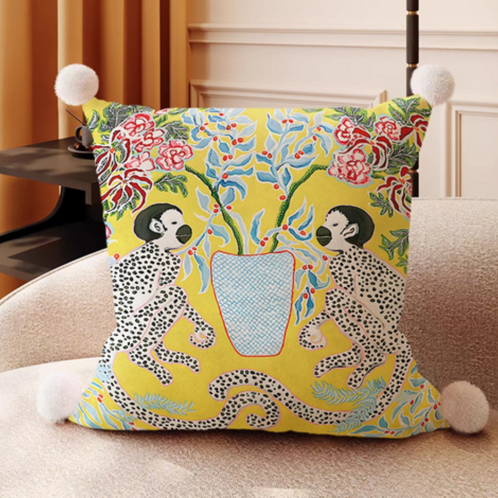 Lisslune | Monkey Garden Cushion Cover Collection