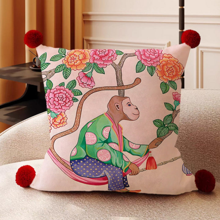 Lisslune | Monkey Garden Cushion Cover Collection