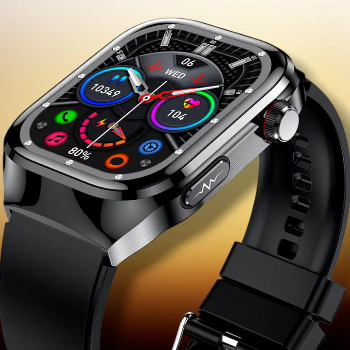 Lisslune | Smartwatch for men compatible with iPhone black "Velthorax"