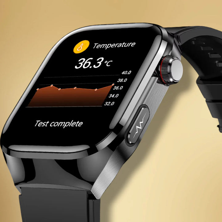 Lisslune | Smartwatch for men compatible with iPhone black "Velthorax"