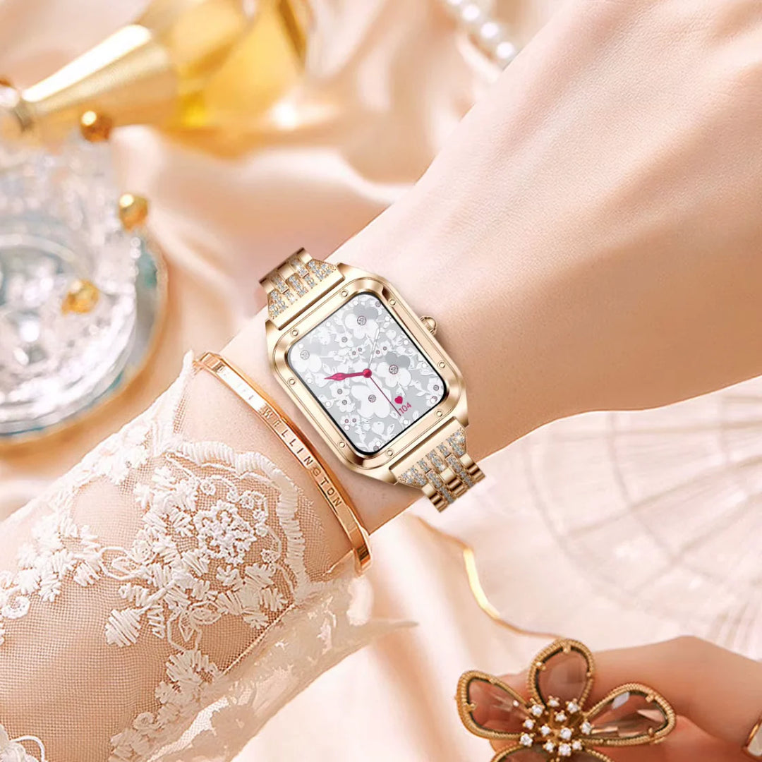 Lisslune | Smartwatch for women with golden mesh "Asterionis"