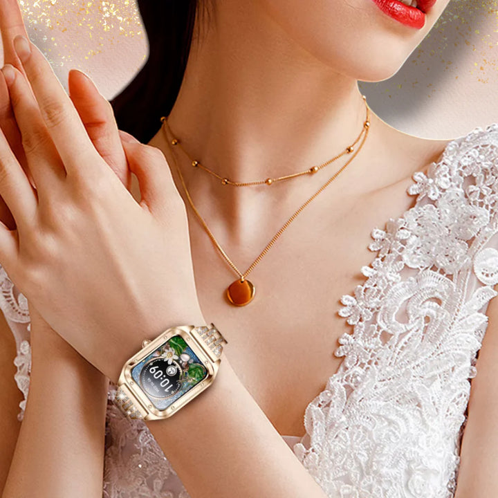 Lisslune | Smartwatch for women with golden mesh "Asterionis"