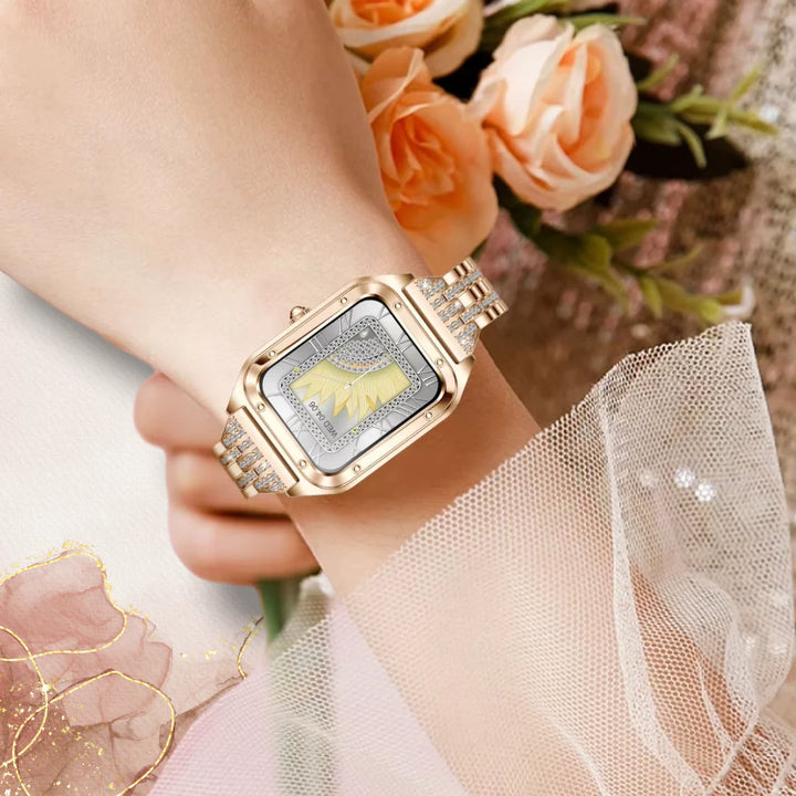 Lisslune | Smartwatch for women with golden mesh "Asterionis"