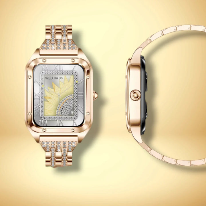 Lisslune | Smartwatch for women with golden mesh "Asterionis"