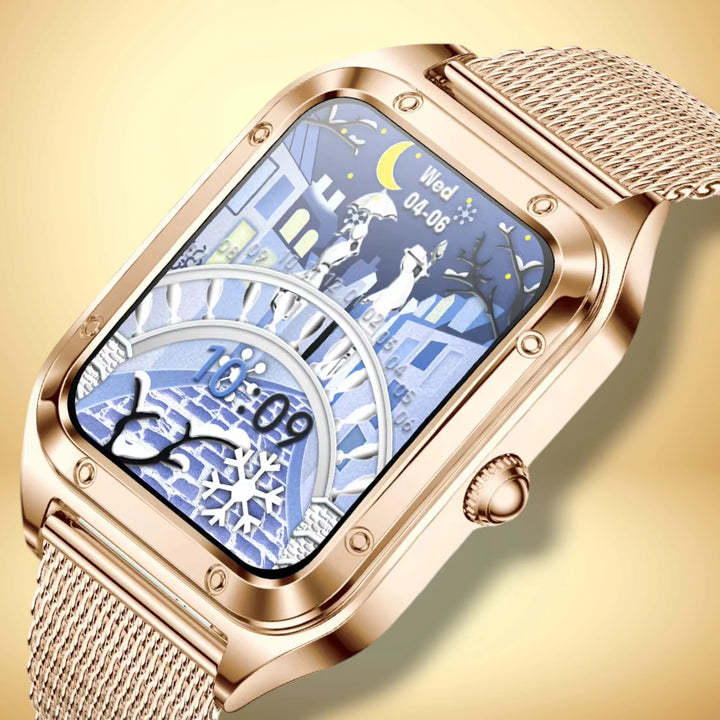 Lisslune | Smartwatch Women Mesh Band gold "Aurithor"