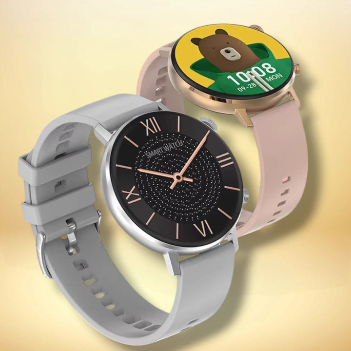 Lisslune | Smartwatch that answers calls and SMS in silver steel "Helisarion"