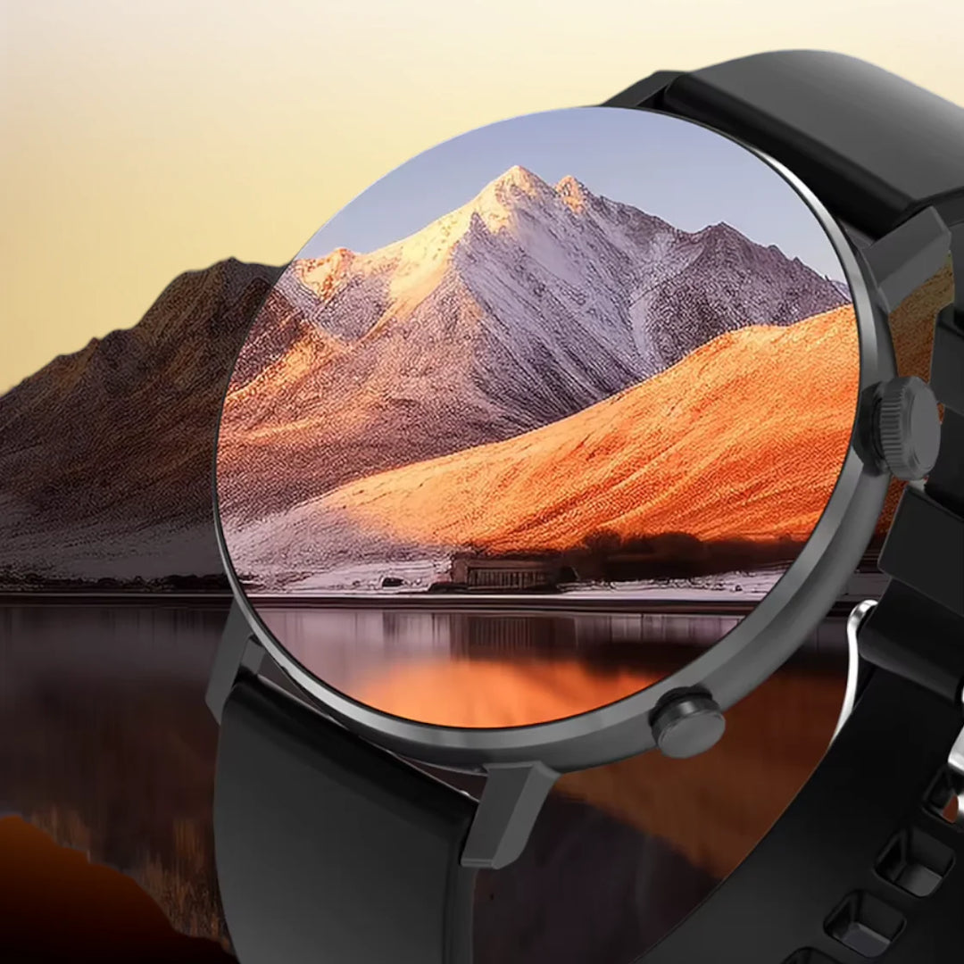 Lisslune | Smartwatch that answers calls and SMS in silver steel "Helisarion"