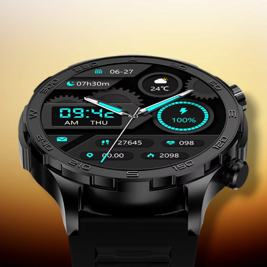 Lisslune | Heart rate and GPS watch Black Steel "Xenthoris"