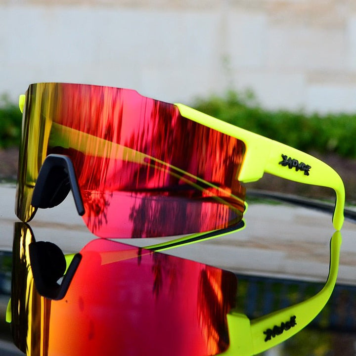 Lisslune | ReflectRide Sports Sunglasses – Aerodynamic Cycling Glasses with UV Protection and Interchangeable Frame