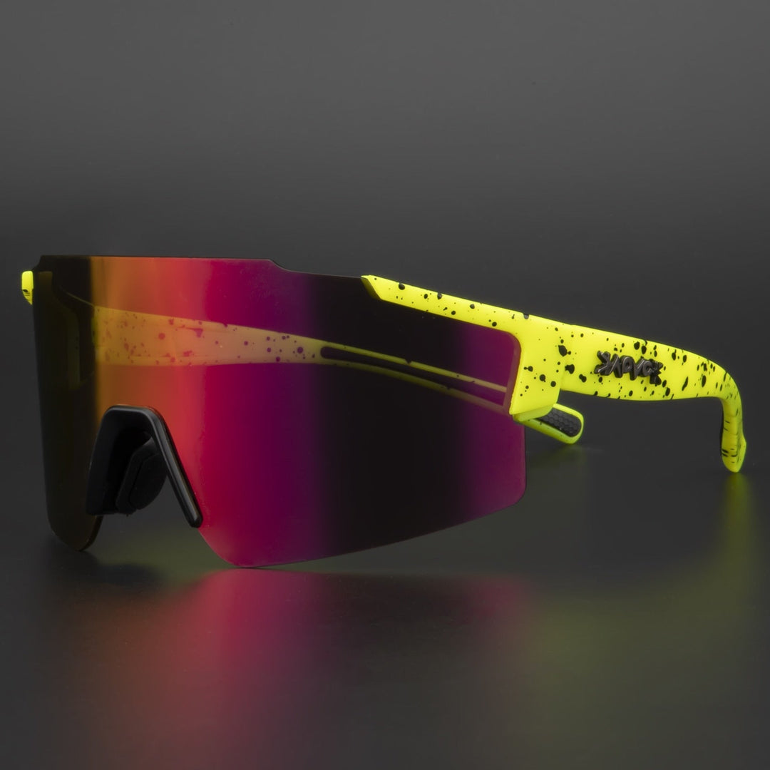 Lisslune | ReflectRide Sports Sunglasses – Aerodynamic Cycling Glasses with UV Protection and Interchangeable Frame