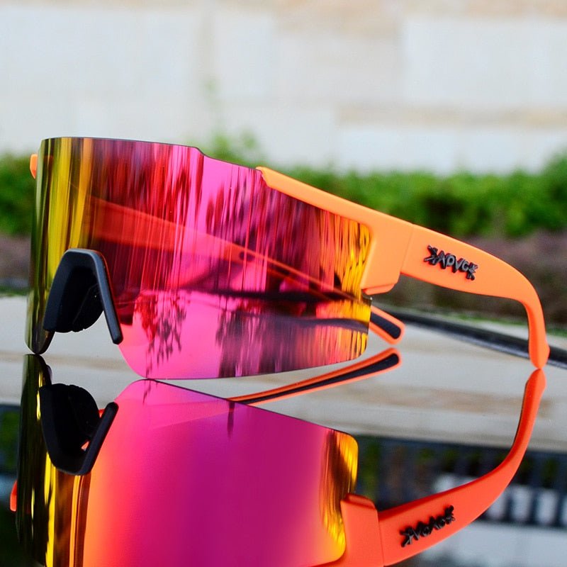 Lisslune | ReflectRide Sports Sunglasses – Aerodynamic Cycling Glasses with UV Protection and Interchangeable Frame