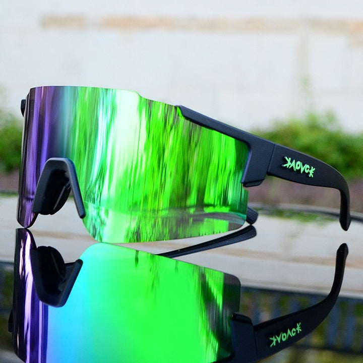 Lisslune | ReflectRide Sports Sunglasses – Aerodynamic Cycling Glasses with UV Protection and Interchangeable Frame