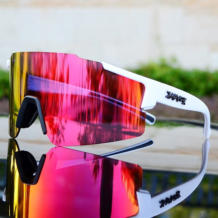 Lisslune | ReflectRide Sports Sunglasses – Aerodynamic Cycling Glasses with UV Protection and Interchangeable Frame