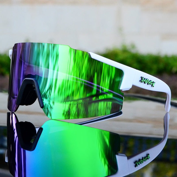 Lisslune | ReflectRide Sports Sunglasses – Aerodynamic Cycling Glasses with UV Protection and Interchangeable Frame