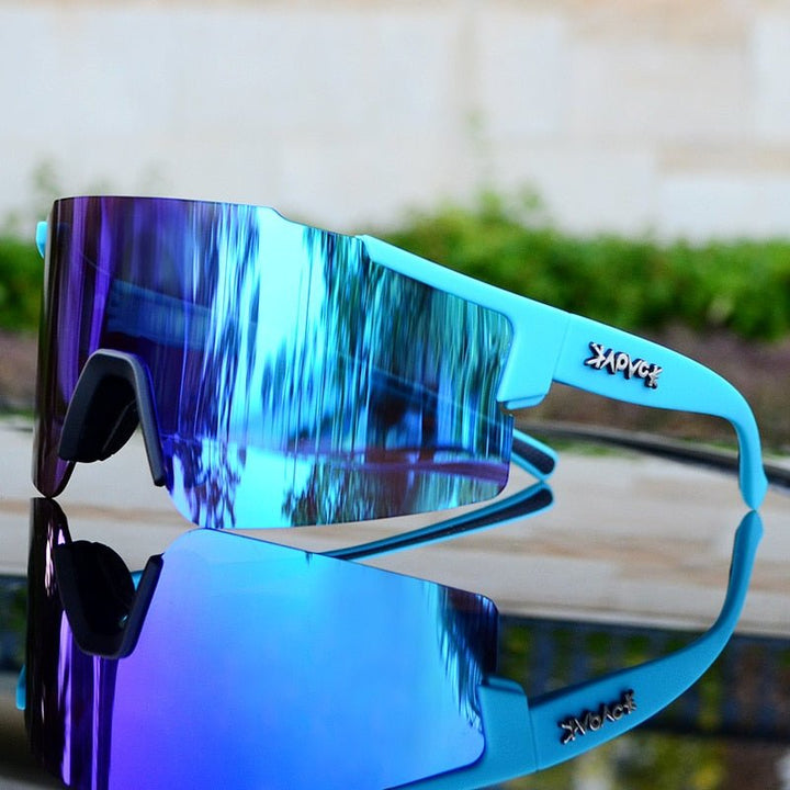 Lisslune | ReflectRide Sports Sunglasses – Aerodynamic Cycling Glasses with UV Protection and Interchangeable Frame
