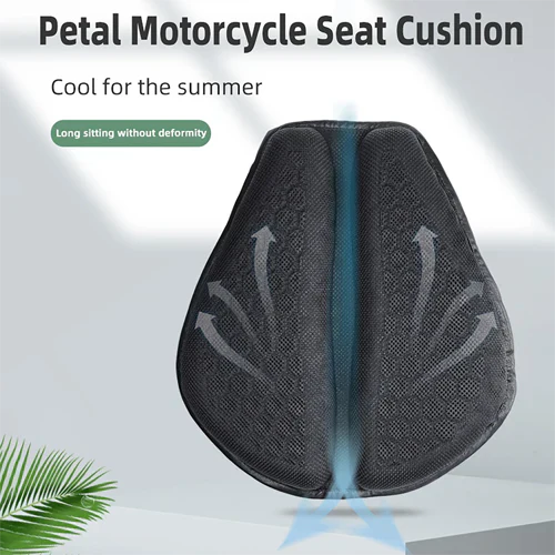 Lisslune | Motorcycle Gel Seat Pad | Shock Absorbing, Breathable & Anti-Slip Design for Long Distance Rides