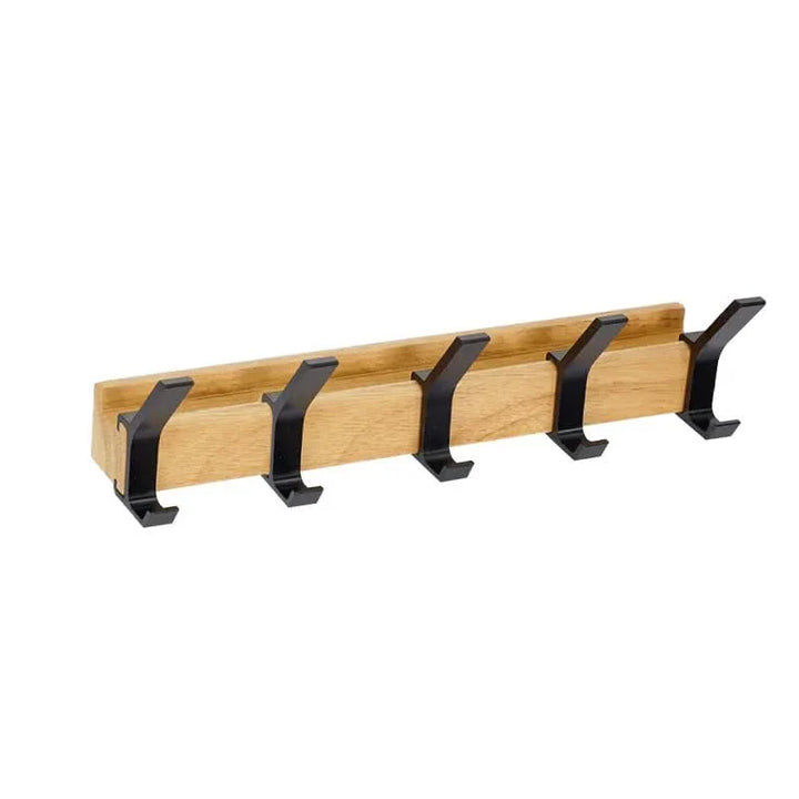 Lisslune | Nordic Wall-Mounted Coat Rack with Movable Hooks – Black