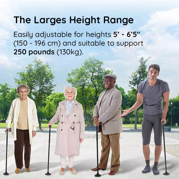 Lisslune | Multi-Functional Foldable LED Walking Cane