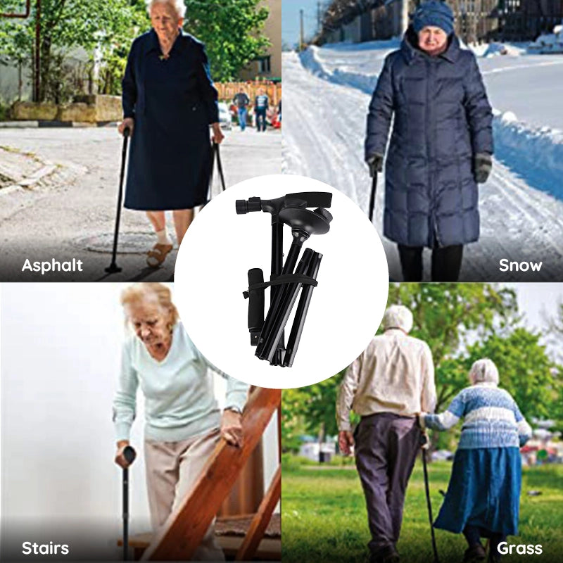 Lisslune | Multi-Functional Foldable LED Walking Cane